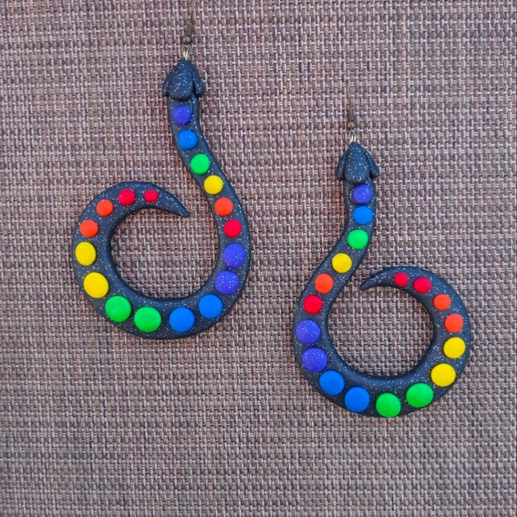 Jewelry - 🌈 Rainbow ☁ Huge Earrings 🌈⚡ Colorful